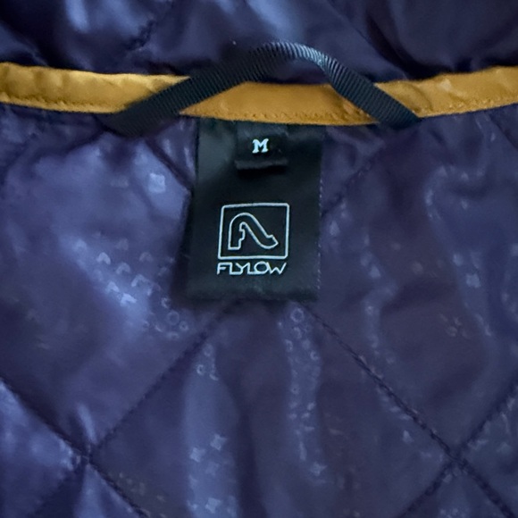 FLYLOW Laurel Lightweight Puffer Eggplant & Mustard Quilted Vest, Size Medium - Picture 4 of 8